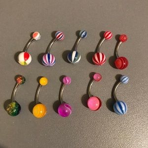 New stainless steel belly button rings